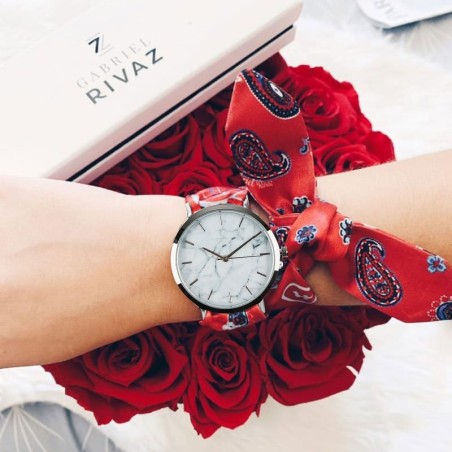 MONTRE ROUGE PASSION ARGENT