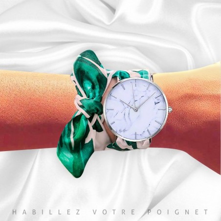 MONTRE GREEN SUMMER ARGENT