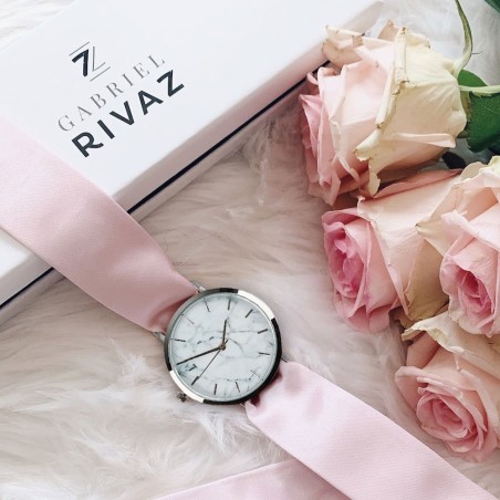 RELOJ ROSA CLARO PLATA