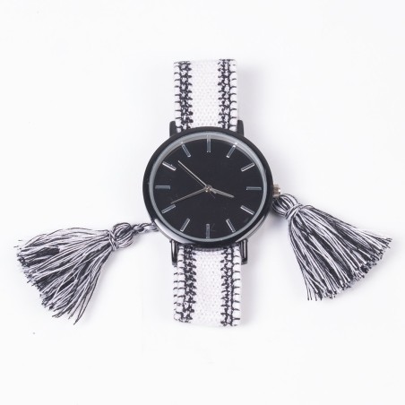 BRACELET POMPONS BLANC