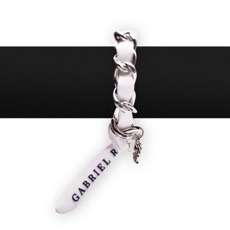 Bracelet Chaîne blanc ruban...
