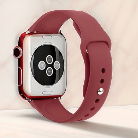 BRACELET SILICONE BORDEAU